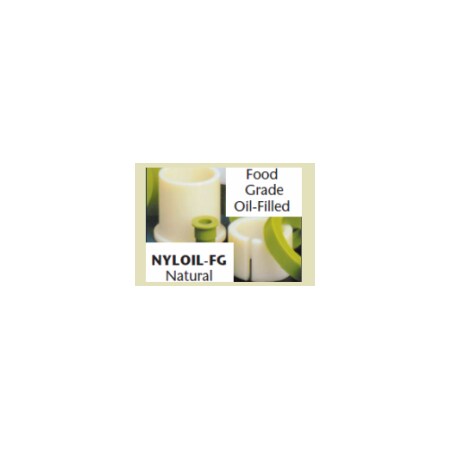 Professional Plastics Natural Nylon 12 L, 4 W RNYLOILNA4.000